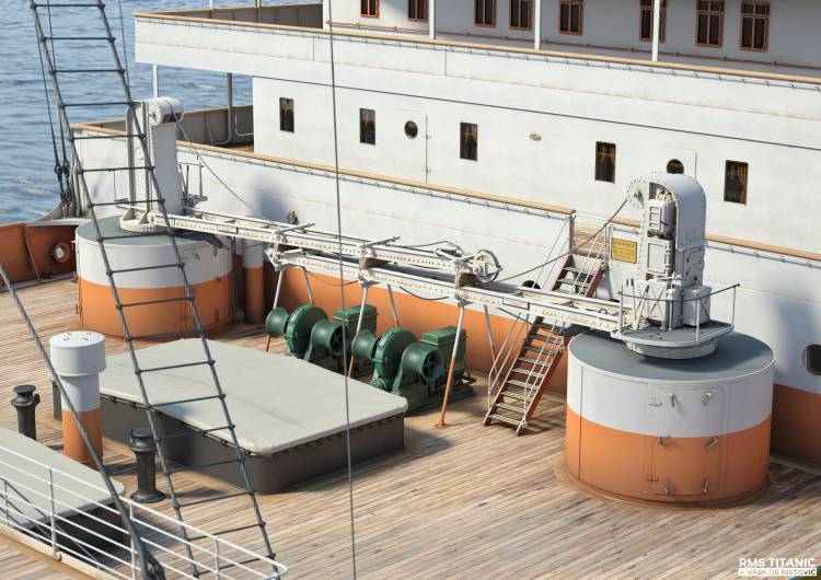 Передняя колодезная палуба «Титаника» в 3D