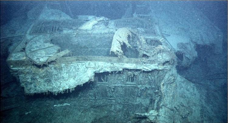 Разрушенная надстройка «Титаника»